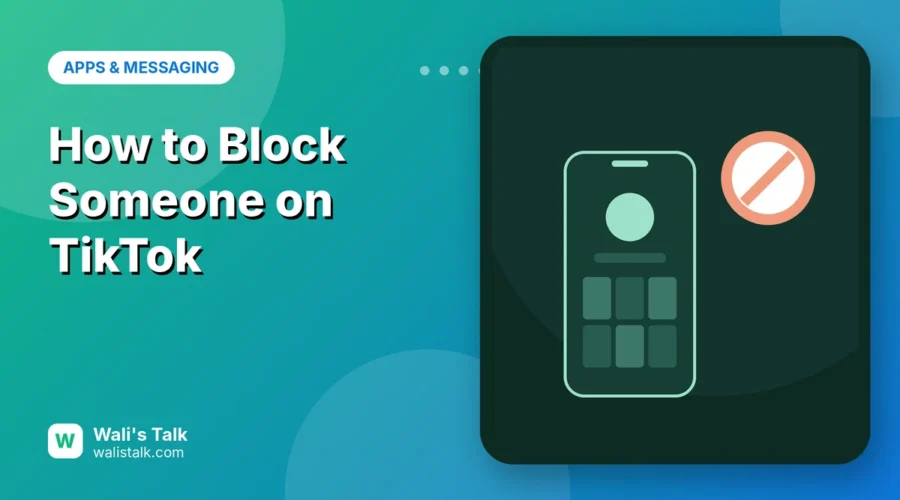 Illustration of a phone showing a profile with a red block symbol
