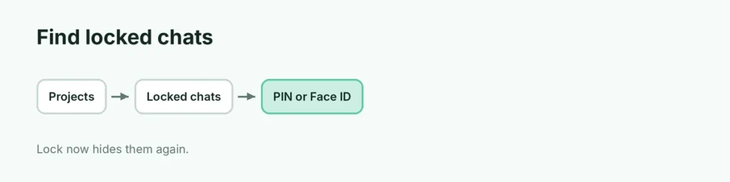 Path to locked chats in ChatGPT