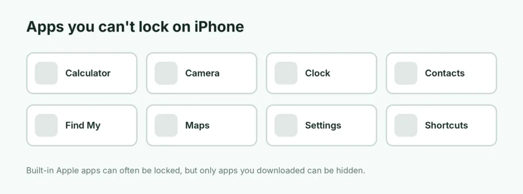 The iPhone apps that cannot be locked with Face ID