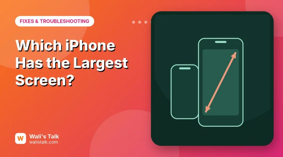 Illustration of a small and a large iPhone with a diagonal measuring arrow