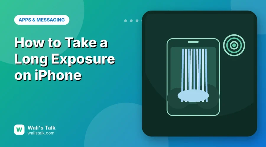 Illustration of an iPhone showing a silky waterfall long exposure photo