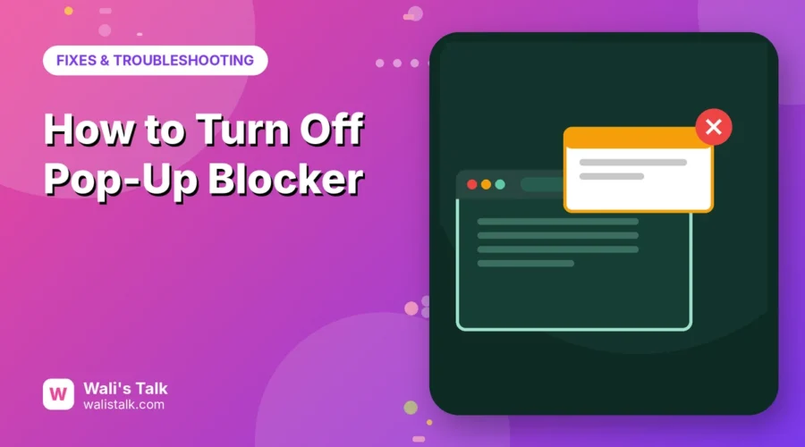 Illustration of a browser with a pop-up window and a close button
